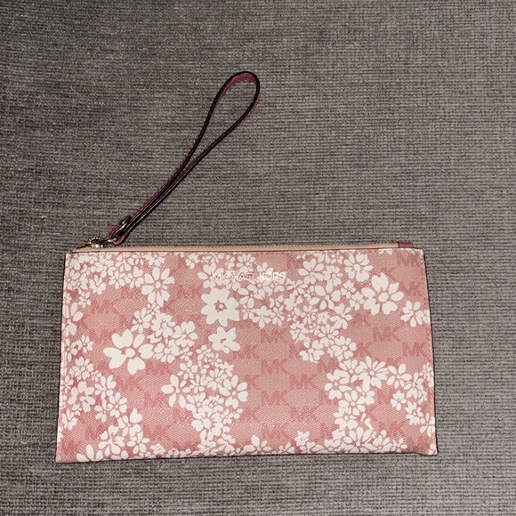 Michael Kors Pink and White Wristlet - Picture 1 of 5